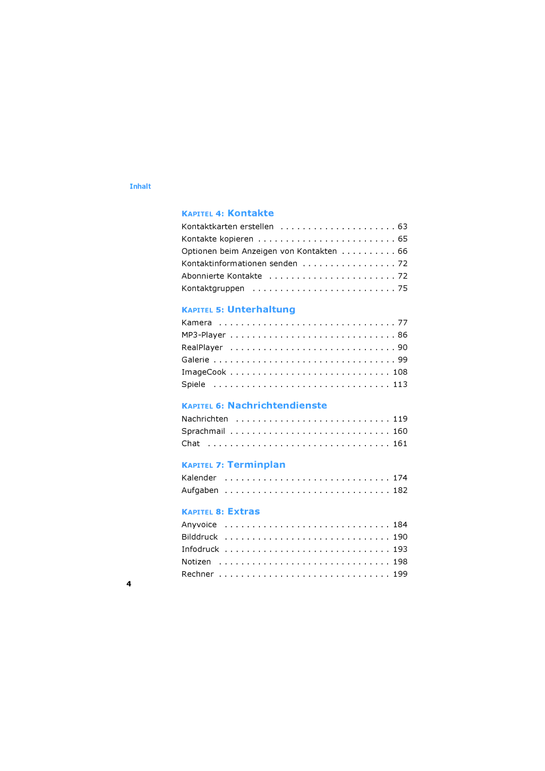 Samsung SGH-D730IBADBT manual Kapitel 5 Unterhaltung 