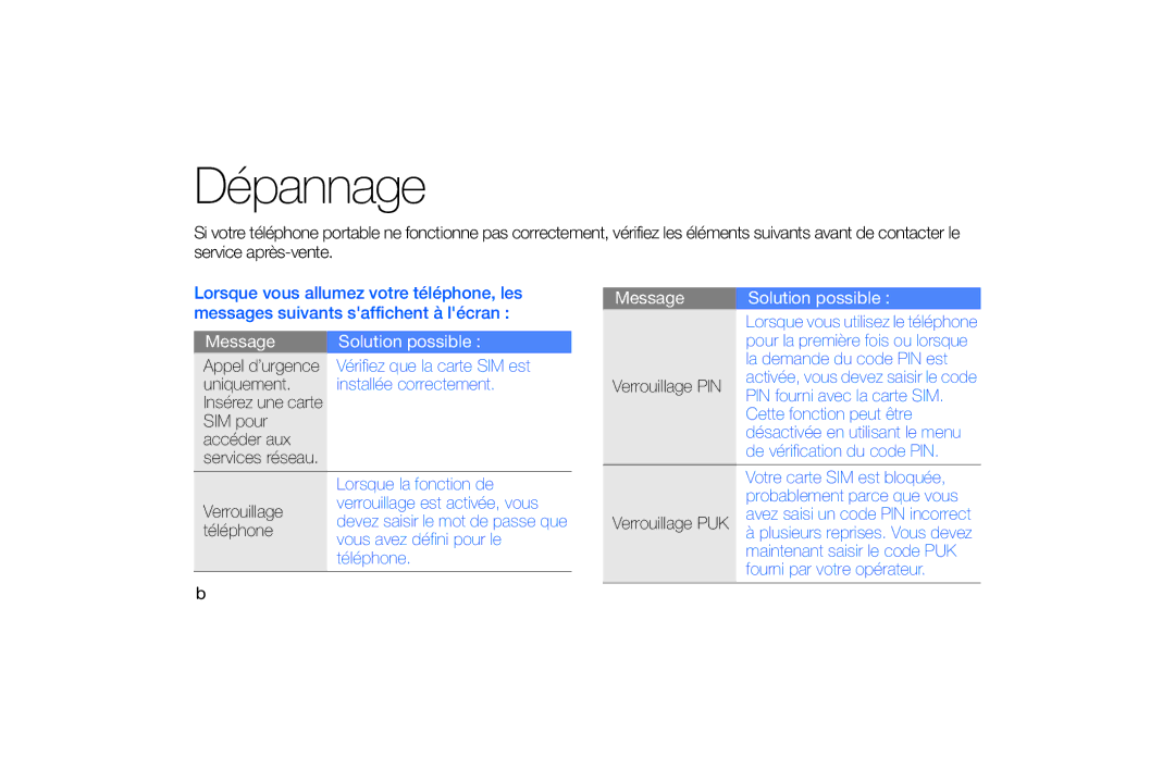 Samsung SGH-F490ZKASFR, SGH-F490ZKABOG, SGH-F490WRAXEF manual Uniquement, SIM pour Accéder aux, Verrouillage, Téléphone 