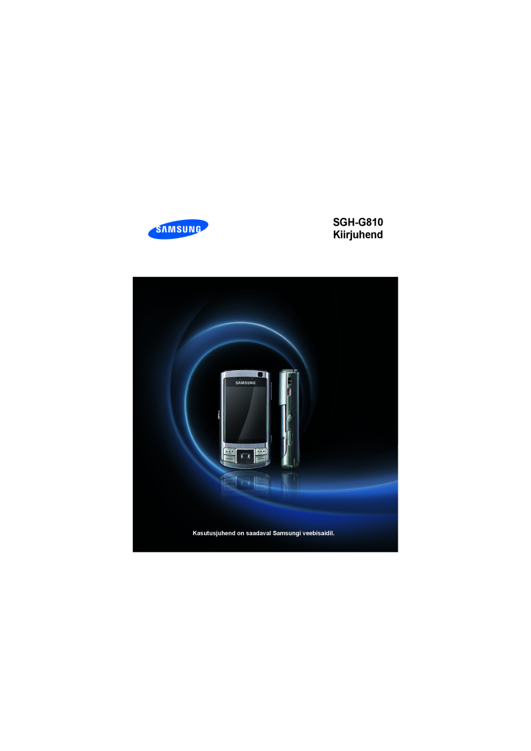 Samsung SGH-G810EAASEB manual SGH-G810 Kiirjuhend 