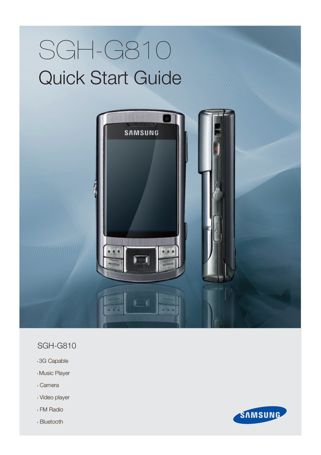 Samsung SGH-G810EAASEB manual 