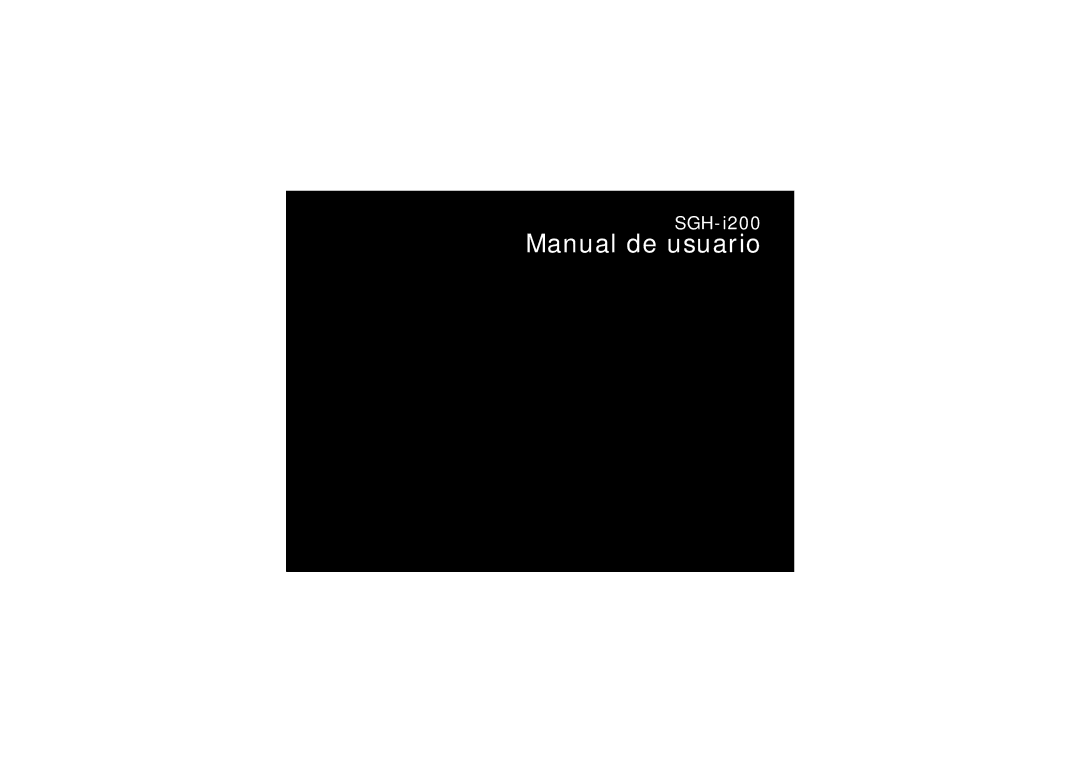 Samsung SGH-I200MAAEUS, SGH-I200MAAAMN, SGH-I200HBBXEC, SGH-I200HBBFOP, SGH-I200HBAEUS, SGH-I200HBAAMN manual Manual de usuario 