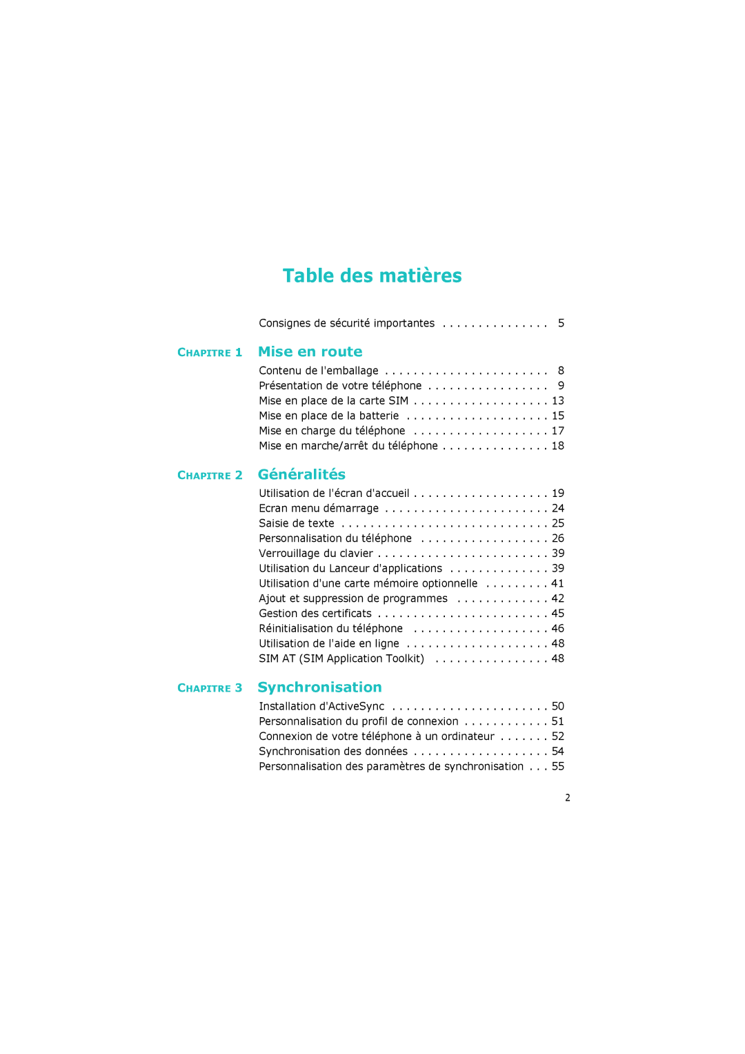 Samsung SGH-I320ZKADIX, SGH-I320ZKAXEF, SGH-I320ZKAFTM manual Table des matières 