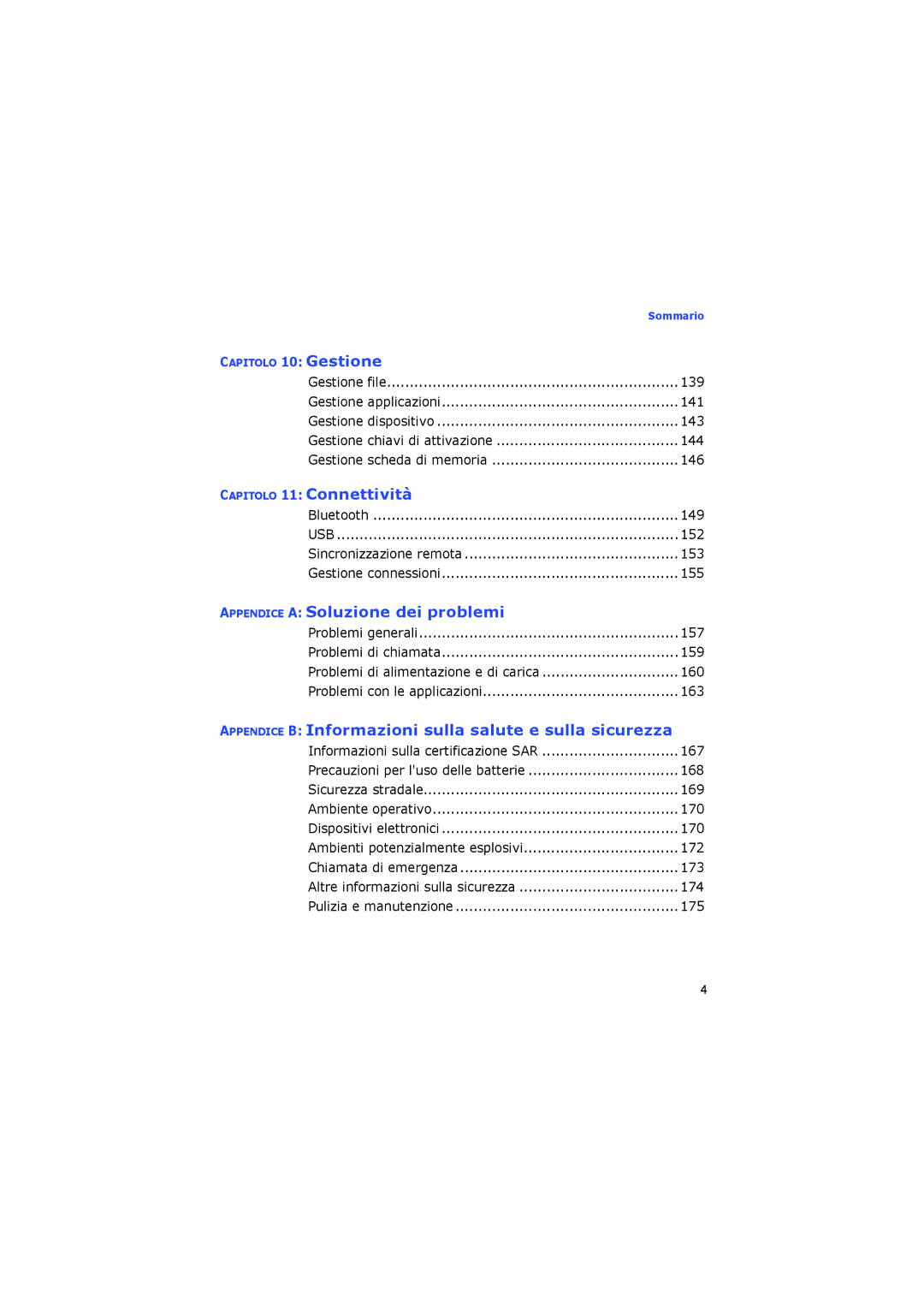 Samsung SGH-I400PRAXET, SGH-I400ZKAXET manual Capitolo 11 Connettività 