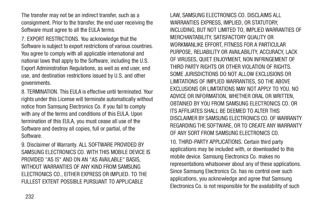 Samsung SGH-I497ZSAATT user manual 232 