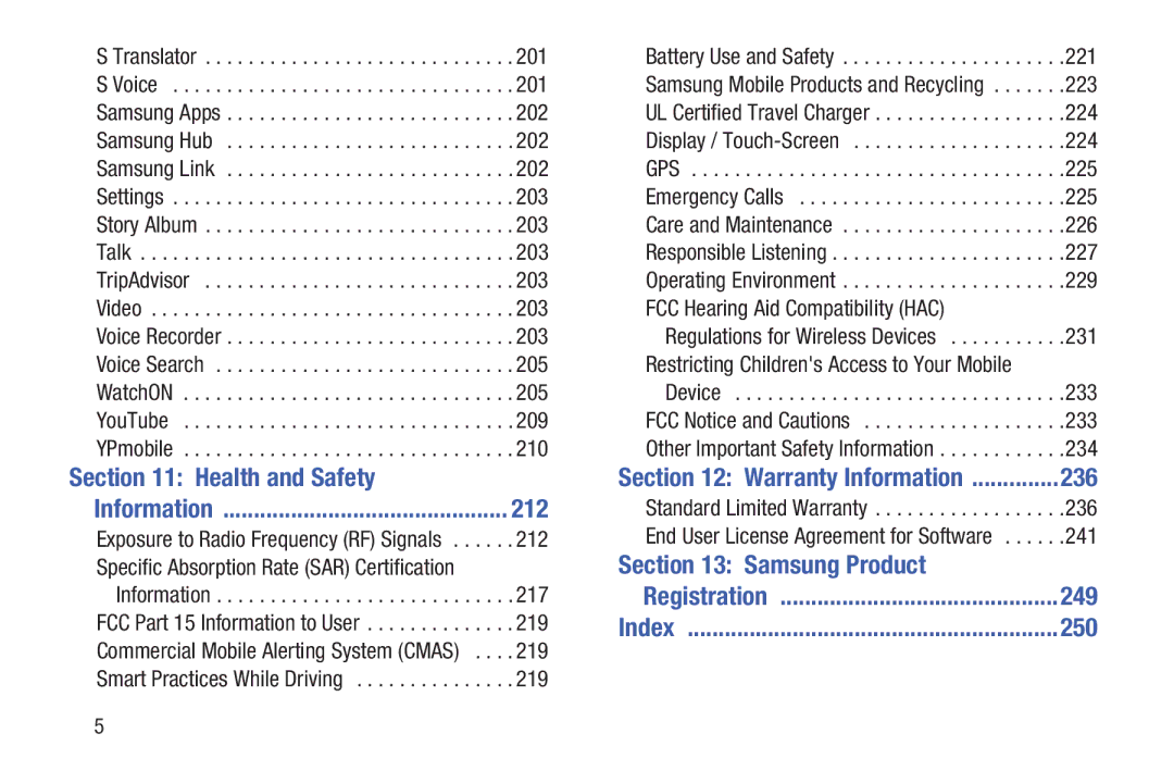 Samsung SGH-I537_UM user manual Health and Safety, Samsung Product 