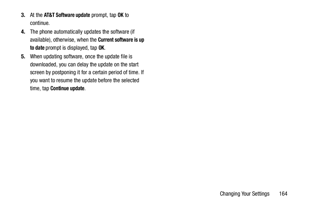 Samsung SGH-I537_UM user manual At the AT&T Software update prompt, tap OK to continue, 164 