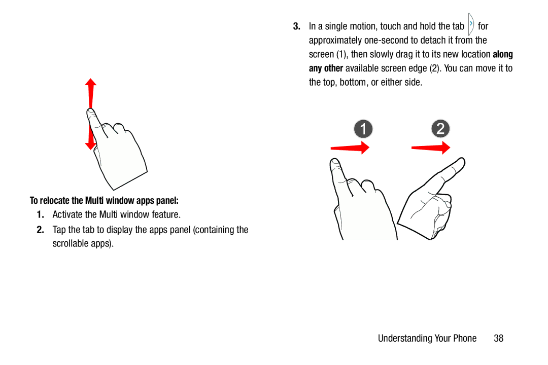 Samsung SGH-I537_UM user manual To relocate the Multi window apps panel 