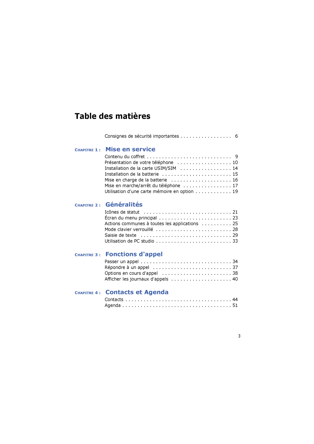 Samsung SGH-I560ZKVSFR manual Table des matières 