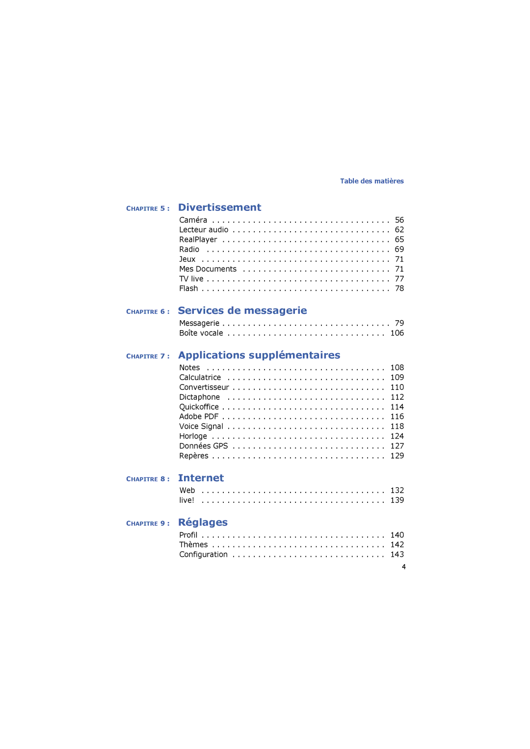 Samsung SGH-I560ZKVSFR manual Chapitre 5 Divertissement 