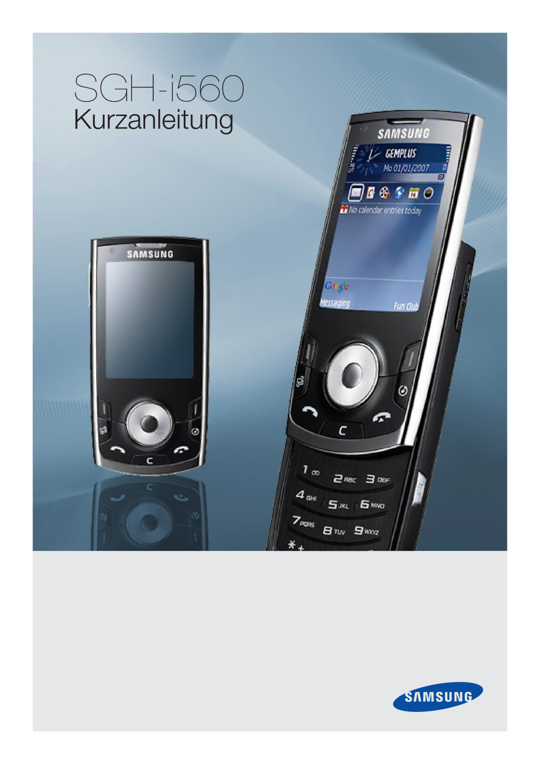 Samsung SGH-I560ZKVVD2 manual SGH-i560, Kurzanleitung 