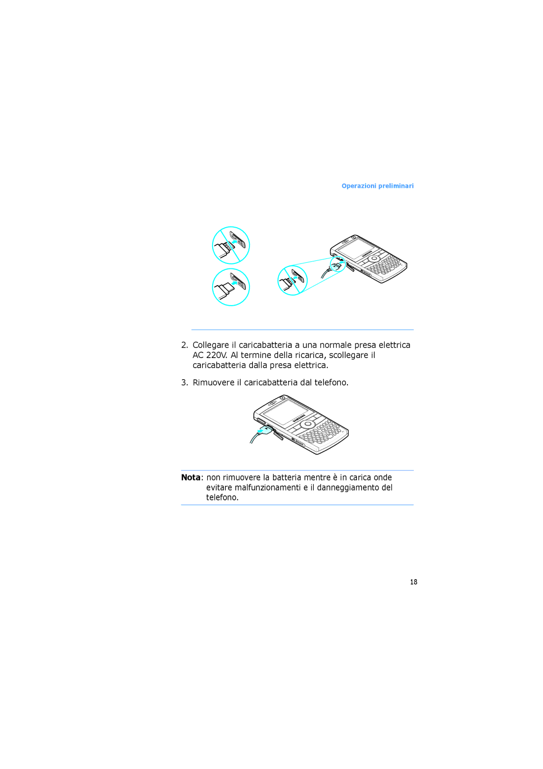 Samsung SGH-I600MAUHUI, SGH-I600LKAITV, SGH-I600LKAGOM, SGH-I600LSAITV, SGH-I600MAAWIN, SGH-I600MAAHUI Operazioni preliminari 