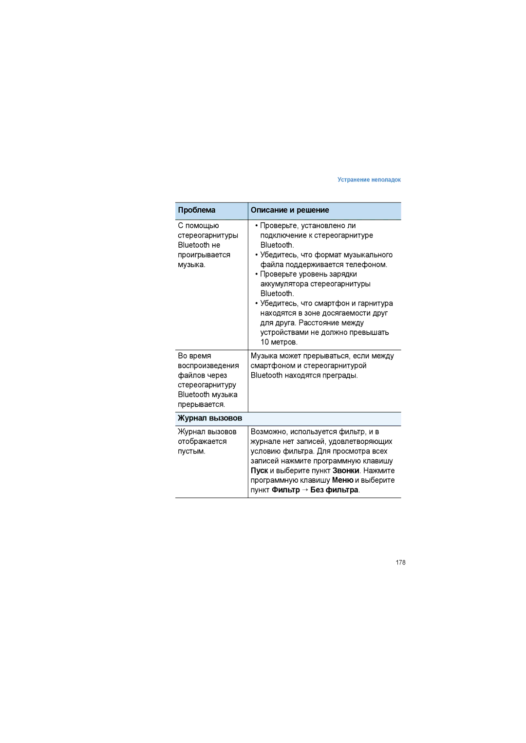 Samsung SGH-I600LKASEB manual Журнал вызовов, Пункт Фильтр → Без фильтра 