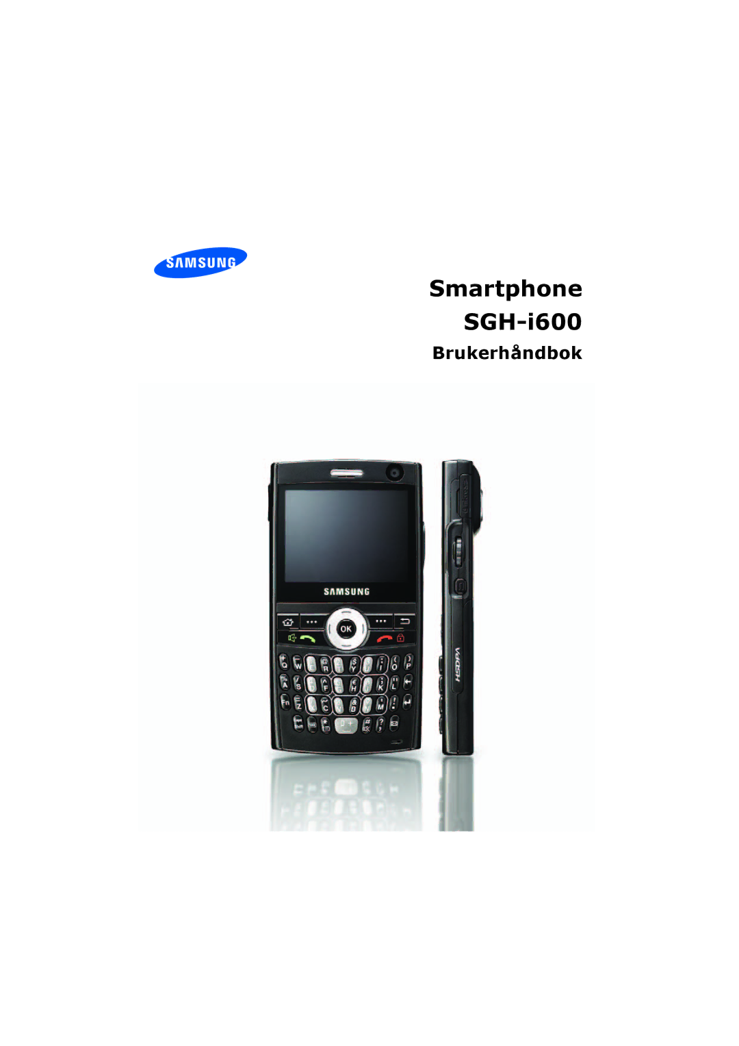 Samsung SGH-I600LKUXEE, SGH-I600LKAXEE manual Smartphone SGH-i600 