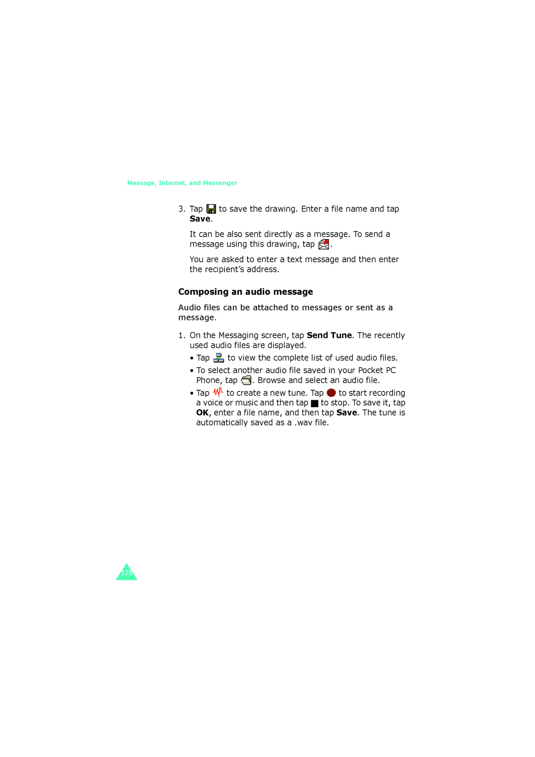 Samsung SGH-I700 manual Composing an audio message 