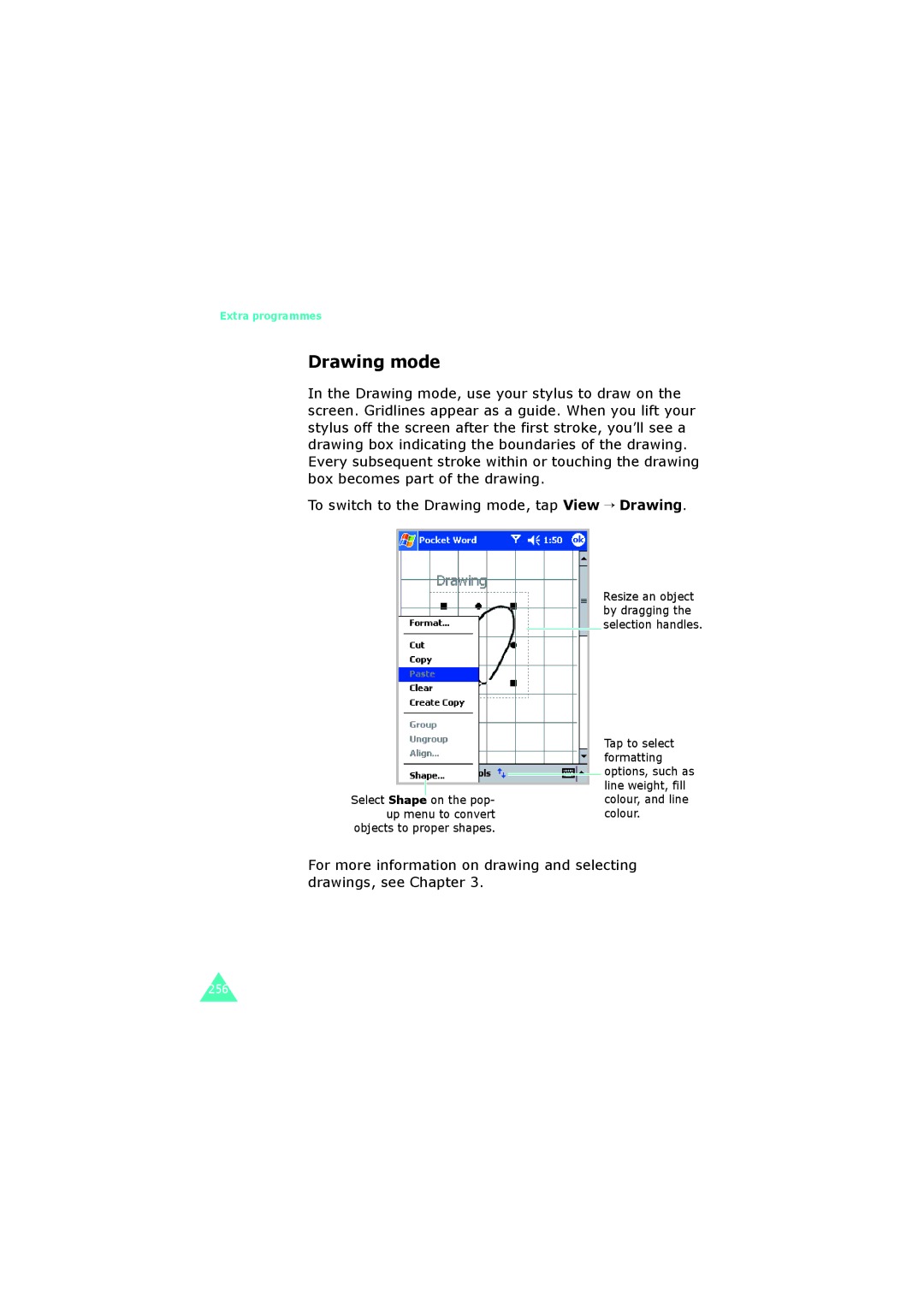 Samsung SGH-I700 manual Drawing mode 