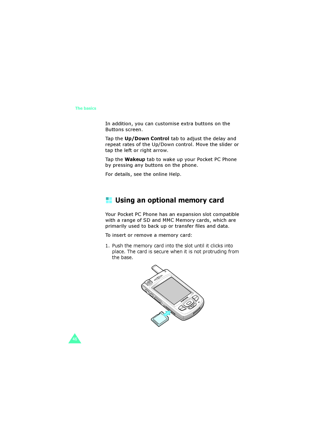 Samsung SGH-I700 manual Using an optional memory card 