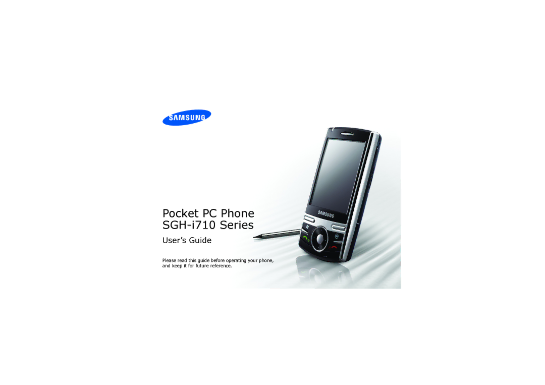 Samsung SGH-I710ZSATIM, SGH-I710ZSABOG, SGH-I710ZSAXEF, SGH-I710ZSAITV manual Pocket PC Phone SGH-i710 Series 