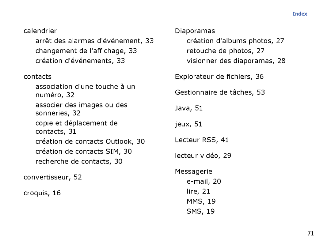 Samsung SGH-I780ZKABOG, SGH-I780VRAXEF, SGH-I780VRNSFR, SGH-I780ZKAFTM, SGH-I780VRASFR, SGH-I780VRAFTM manual Diaporamas 