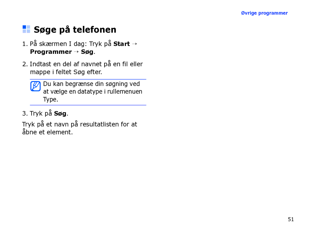 Samsung SGH-I780ZKAXEE, SGH-I780ZKCXEE, SGH-I780ZKNXEE manual Søge på telefonen 