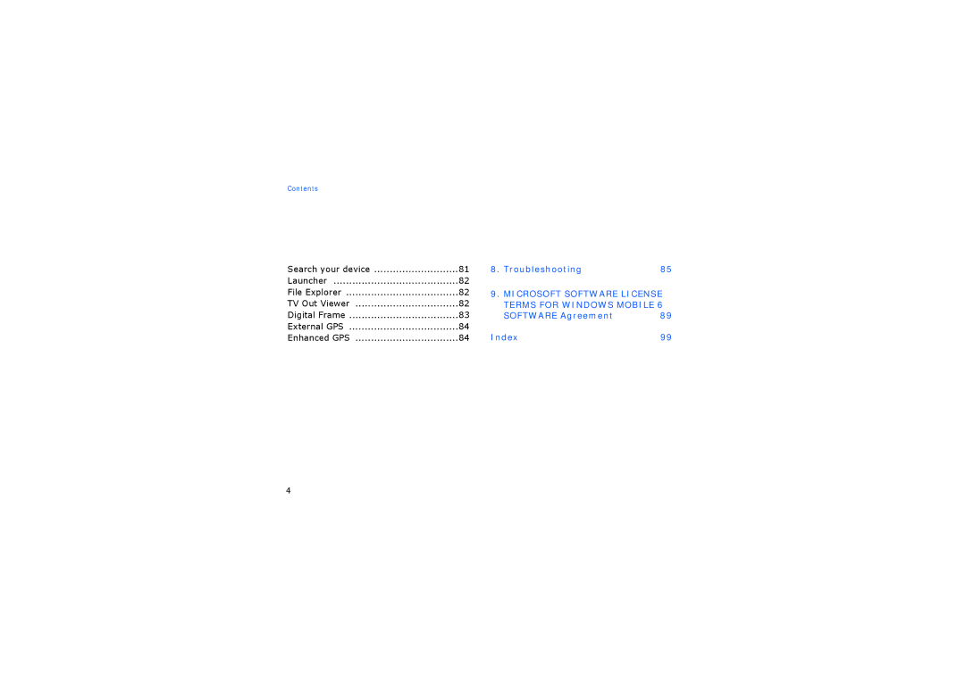 Samsung SGH-I900XKBMAT, SGH-I900XKATUR, SGH-I900XKAMMC, SGH-I900XKAXFA, SGH-I900XKMXSG manual Microsoft Software License 