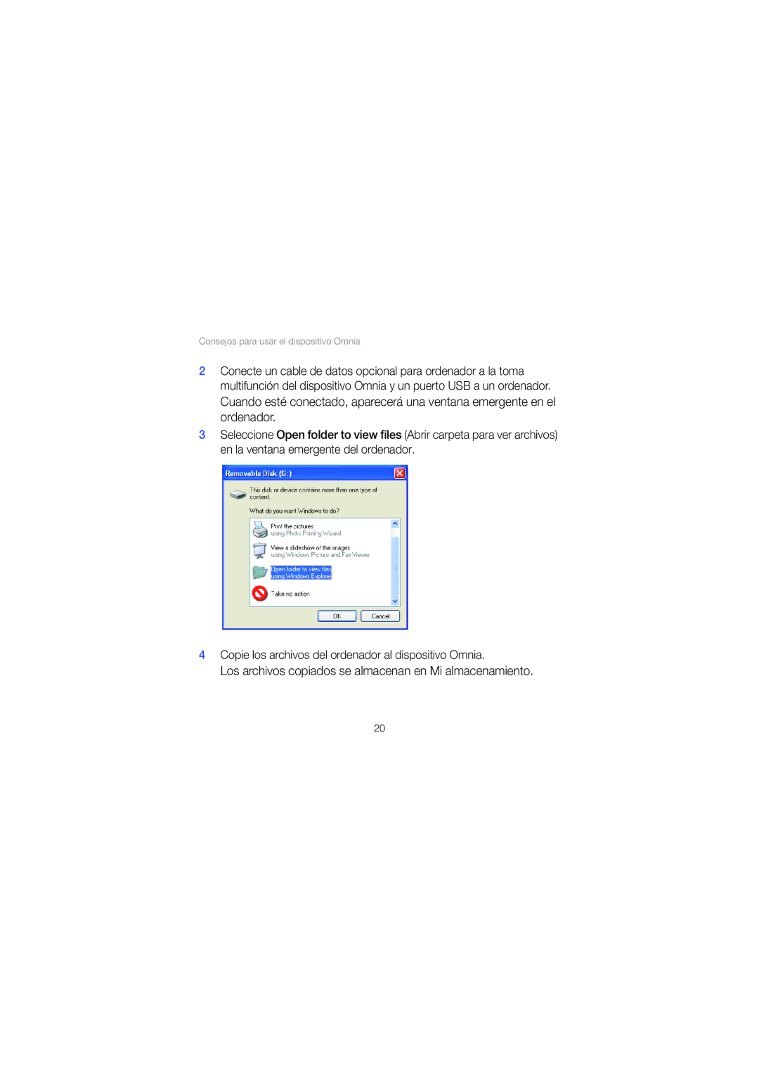 Samsung SGH-I900ZWMAMN, SGH-I900ZKVATL, SGH-I900XKAAMN, SGH-I900XKAXEC manual Consejos para usar el dispositivo Omnia 