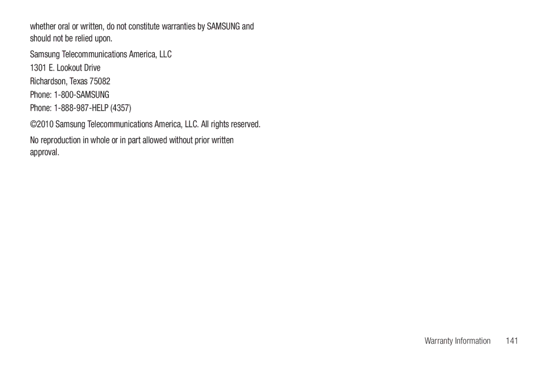 Samsung SGH-I987 user manual 141 