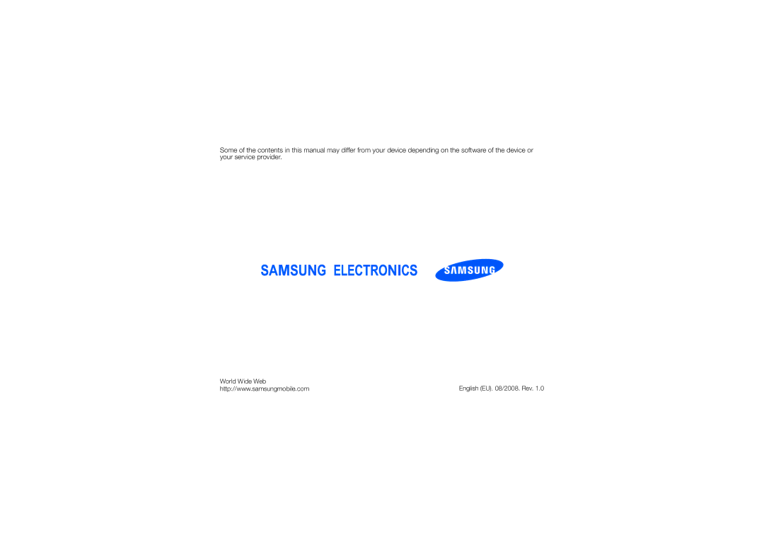 Samsung SGH-L870TSASEB manual World Wide Web 