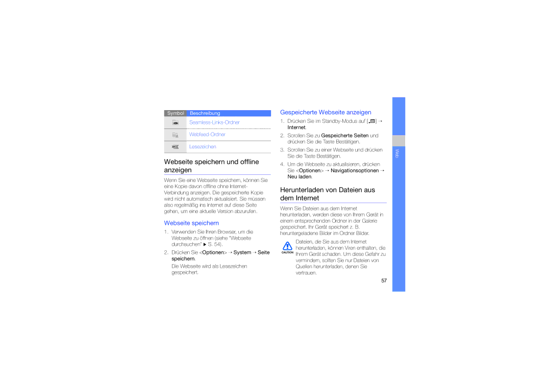 Samsung SGH-L870TSADBT, SGH-L870TSASWC Webseite speichern und offline anzeigen, Herunterladen von Dateien aus dem Internet 