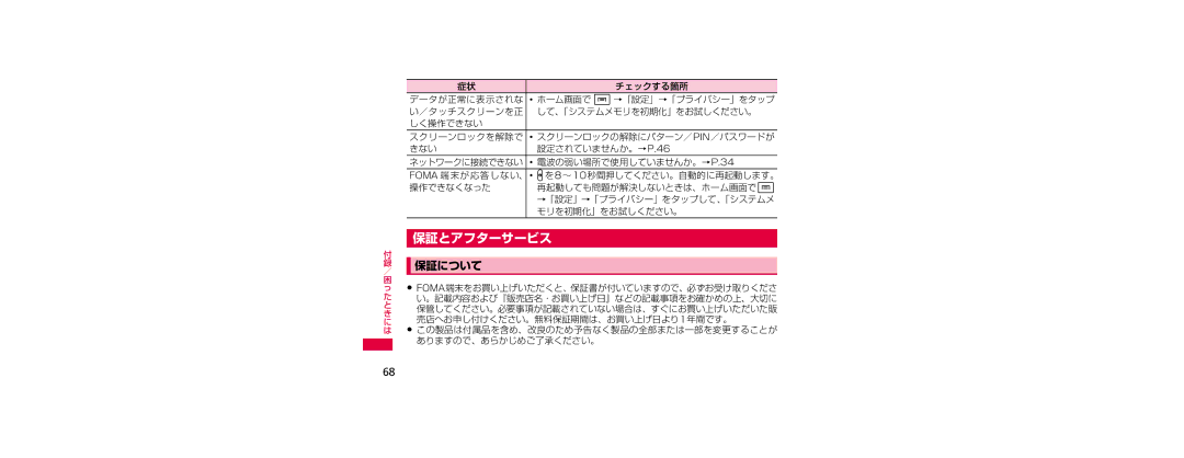 Samsung SGH-N023ZWNDCM, SGH-N023CWNDCM manual 保証とアフターサービス, 保証について 