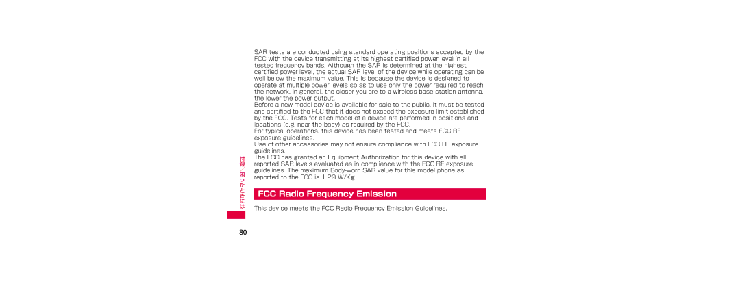 Samsung SGH-N023ZWNDCM, SGH-N023CWNDCM manual FCC Radio Frequency Emission 