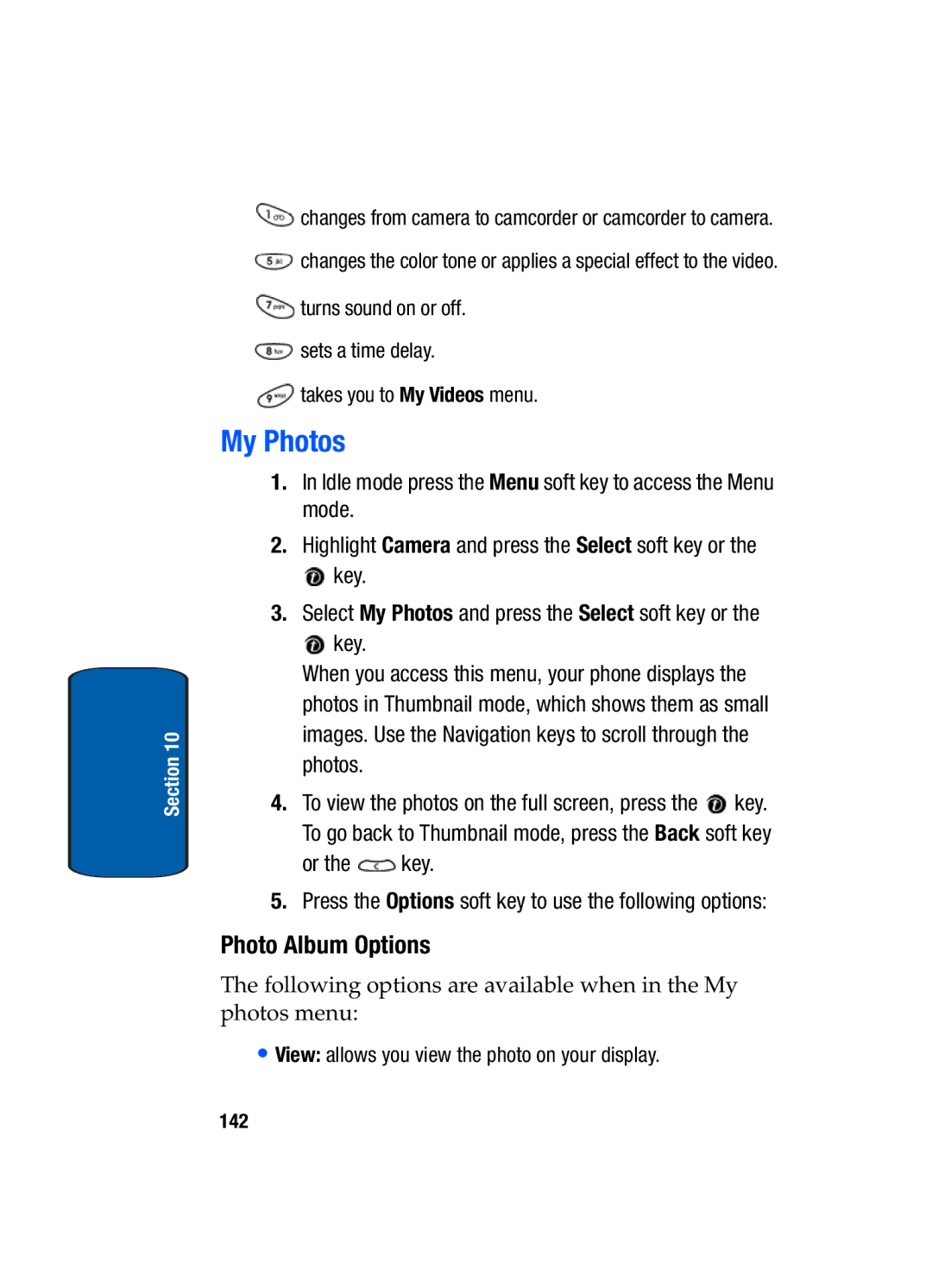 Samsung SGH-t309 manual My Photos, Photo Album Options 