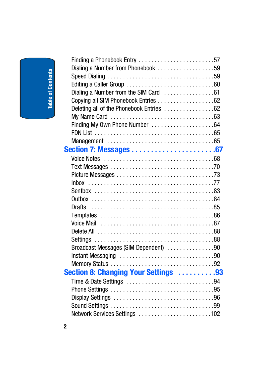 Samsung SGH-t309 manual Messages 