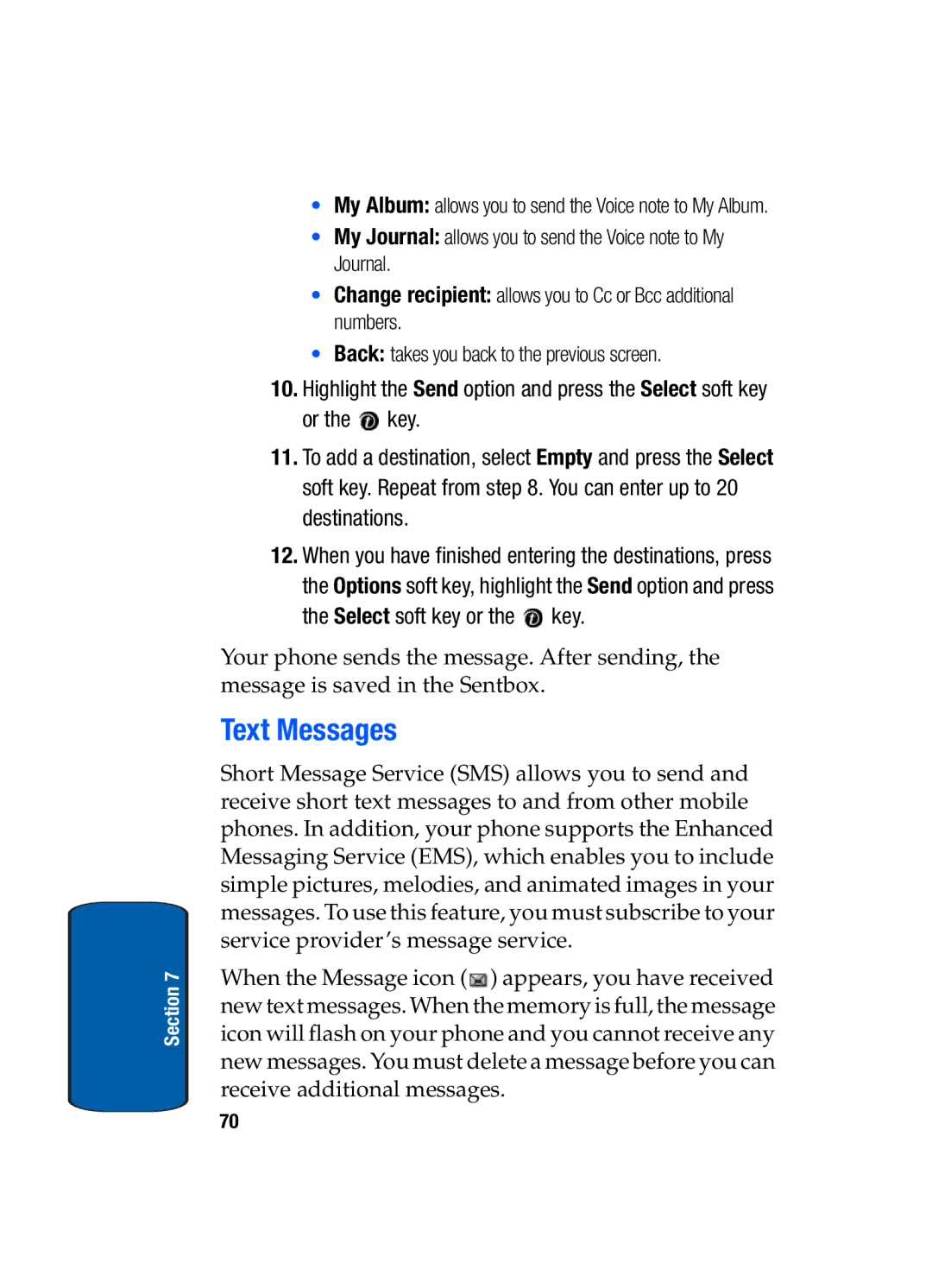 Samsung SGH-t309 manual Text Messages 