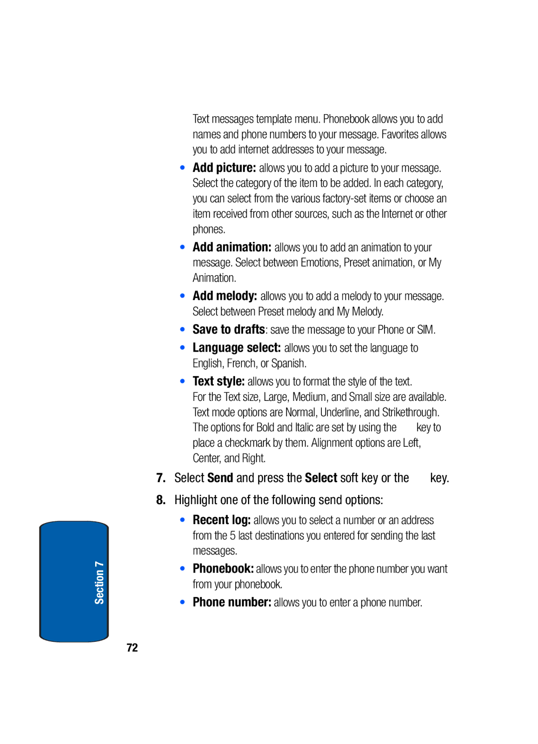 Samsung SGH-t309 manual Section 