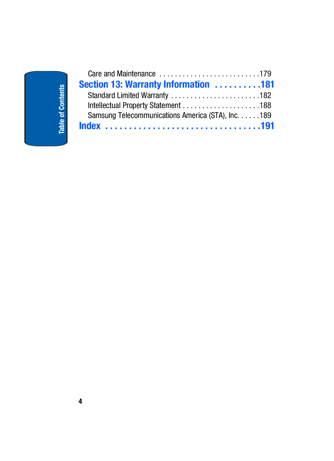 Samsung SGH-t309 manual Warranty Information, Care and Maintenance 