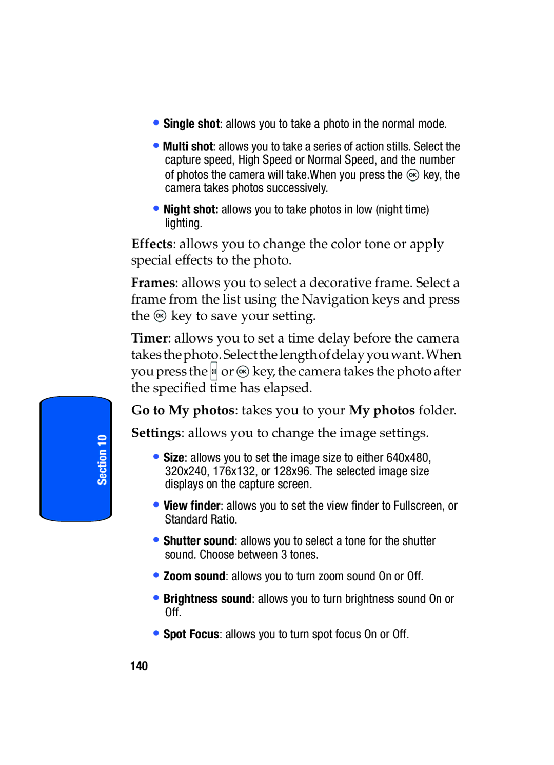 Samsung SGH-t509s manual 140 