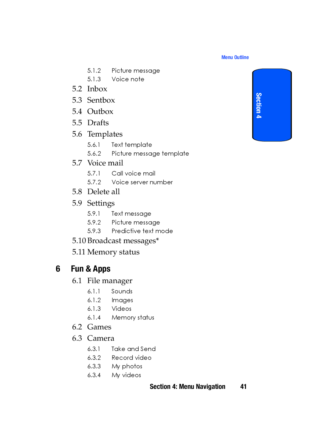 Samsung SGH-t509s manual Fun & Apps, Games Camera 