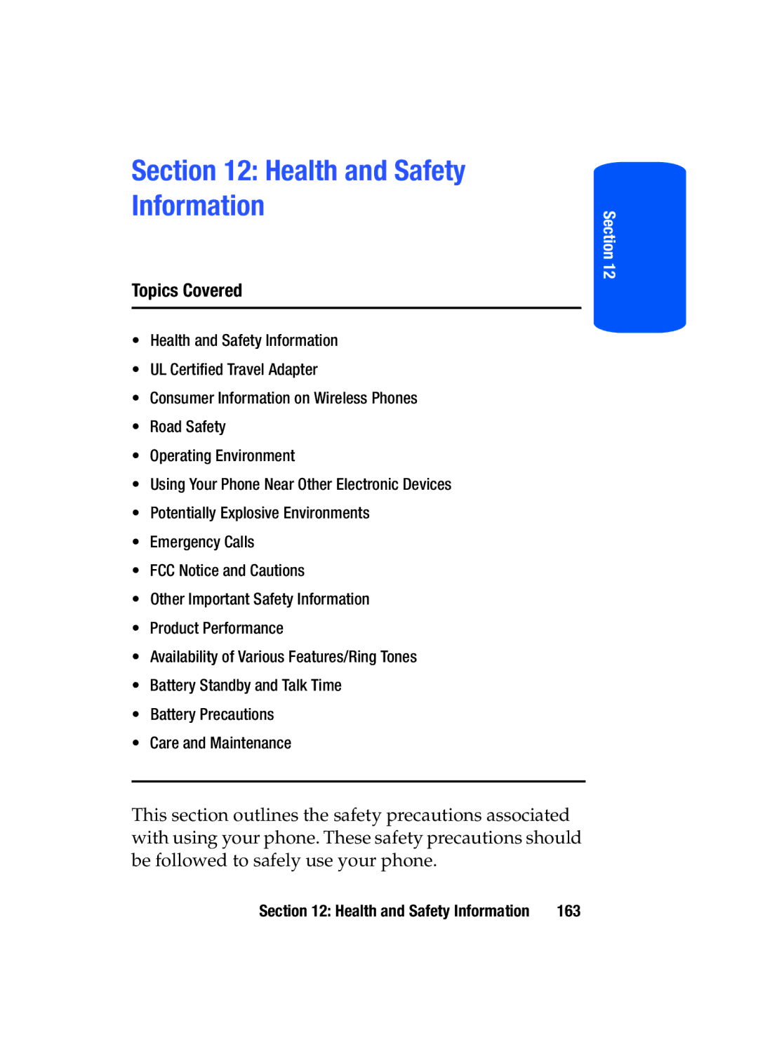 Samsung SGH-T509TSATMB manual Health and Safety Information 