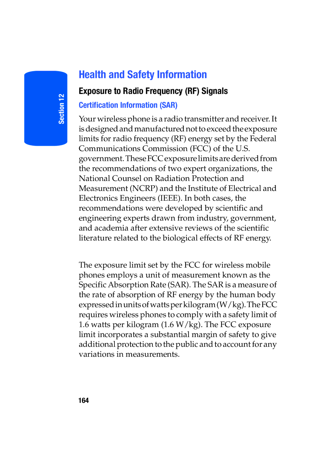 Samsung SGH-T509TSATMB manual Health and Safety Information, Exposure to Radio Frequency RF Signals 