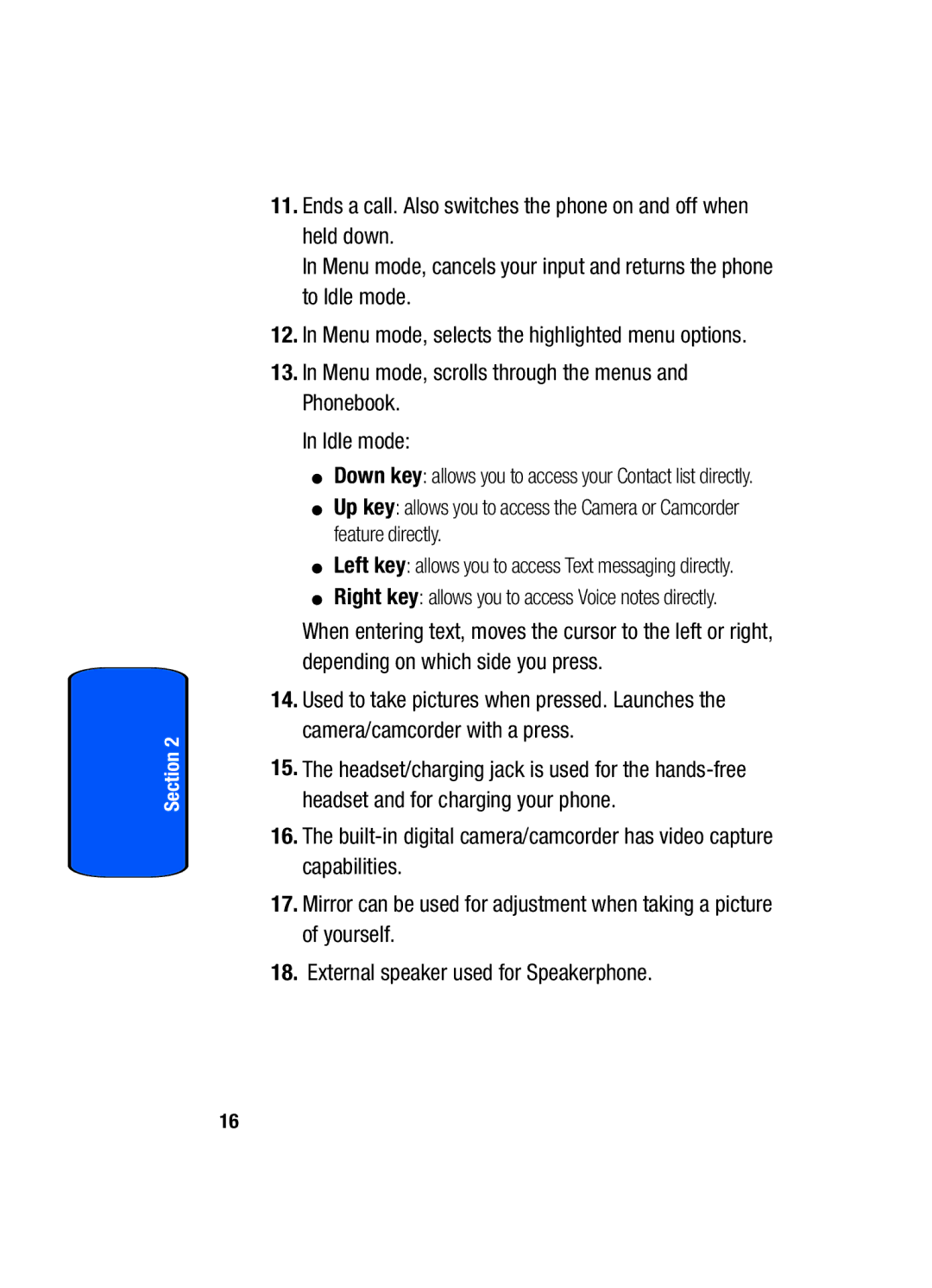 Samsung SGH-T509TSATMB manual Section 