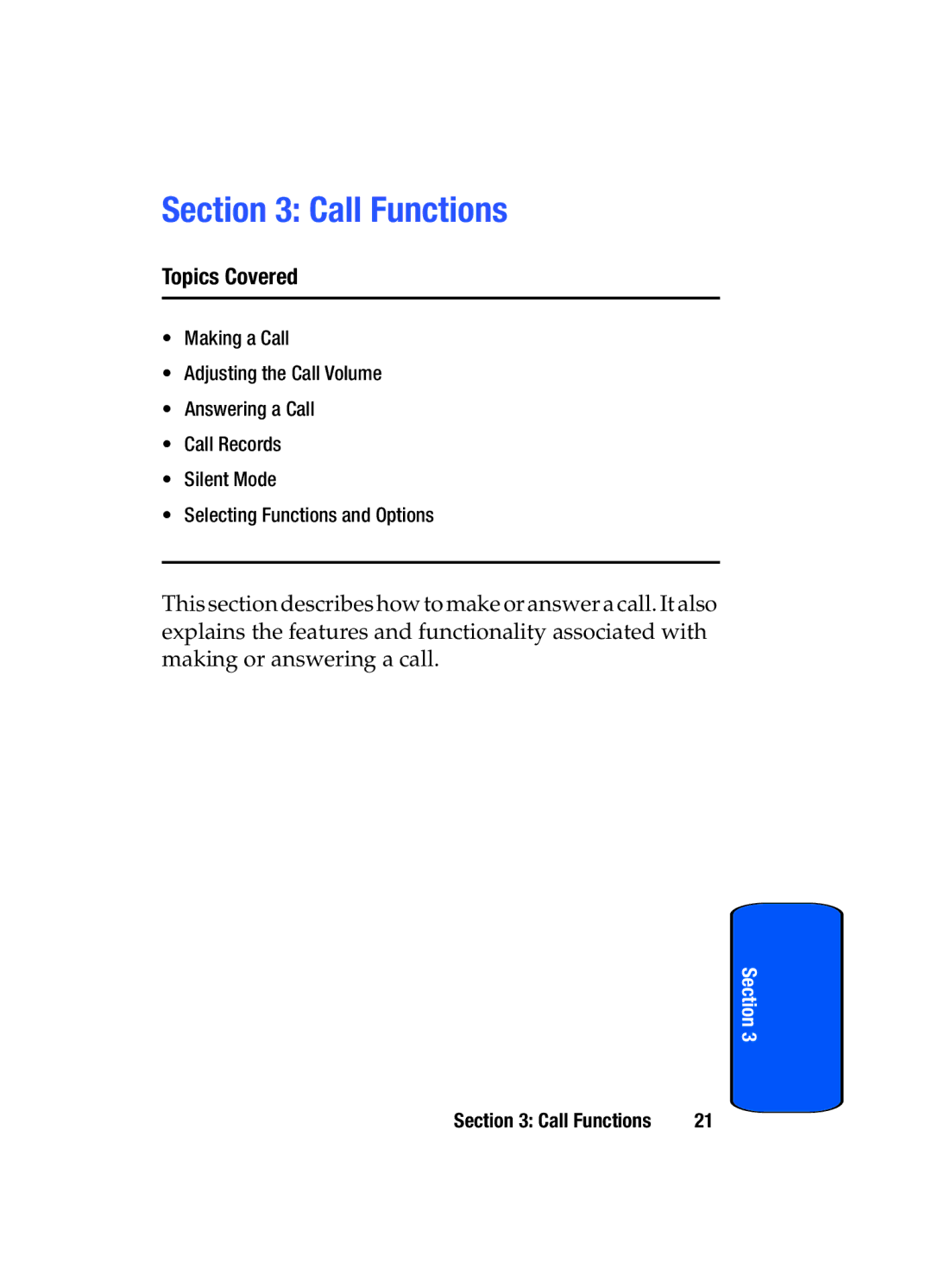 Samsung SGH-T509TSATMB manual Call Functions 