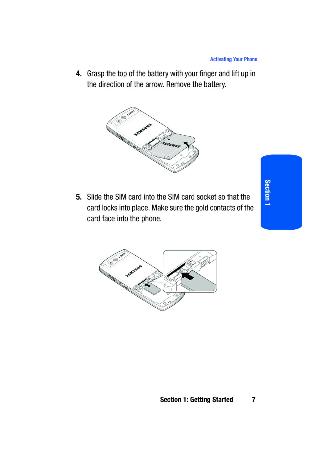 Samsung SGH-T519 manual Activating Your Phone 