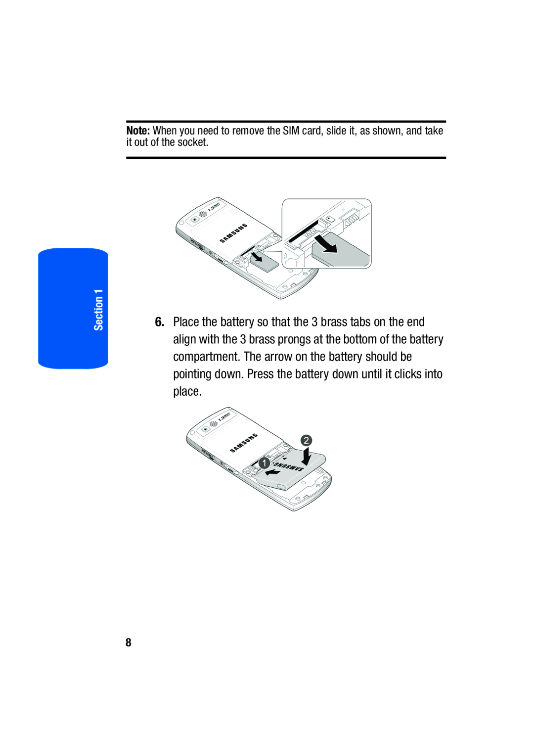 Samsung SGH-T519 manual Section 