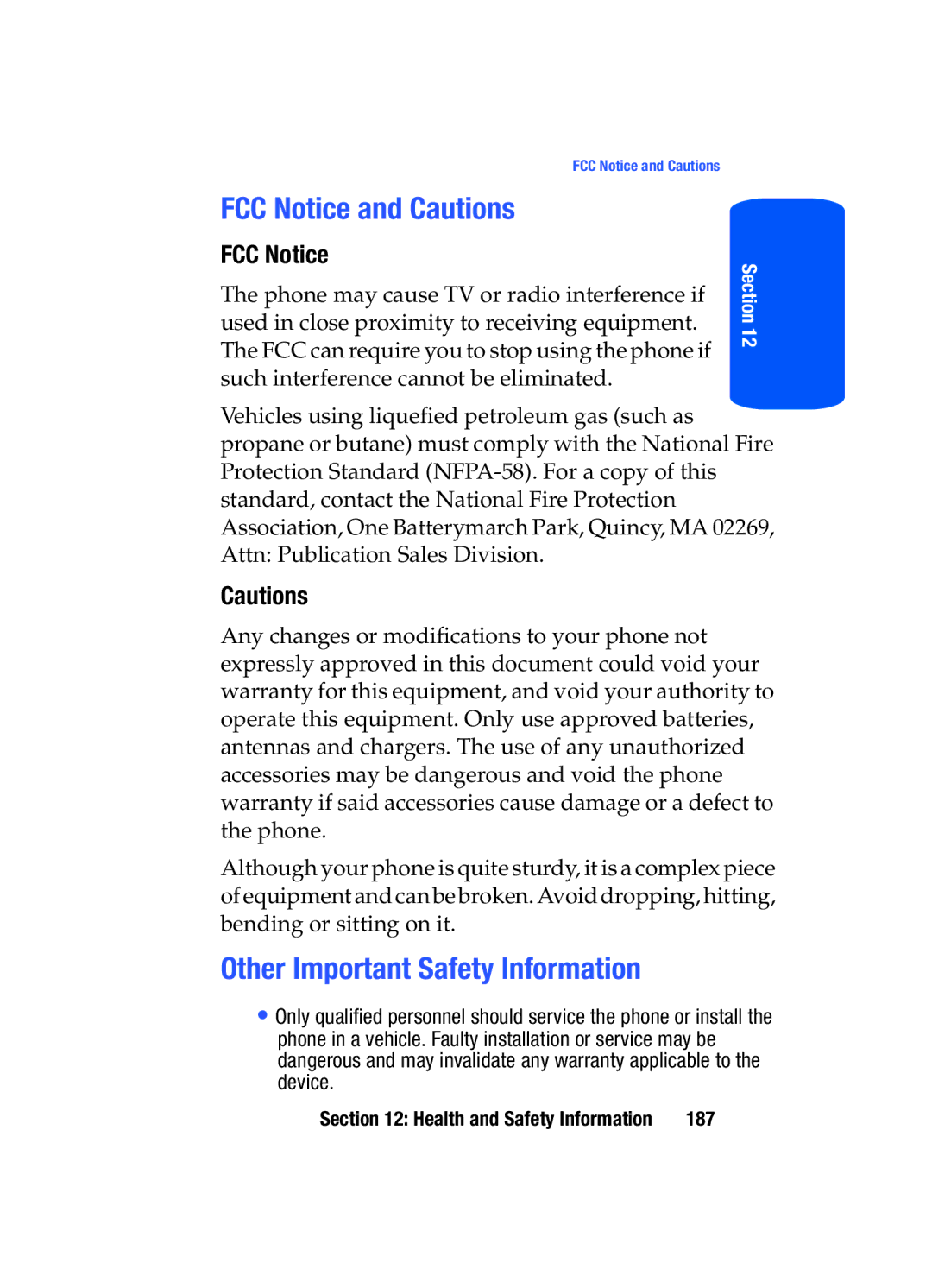 Samsung SGH-T519 manual FCC Notice and Cautions, Other Important Safety Information 