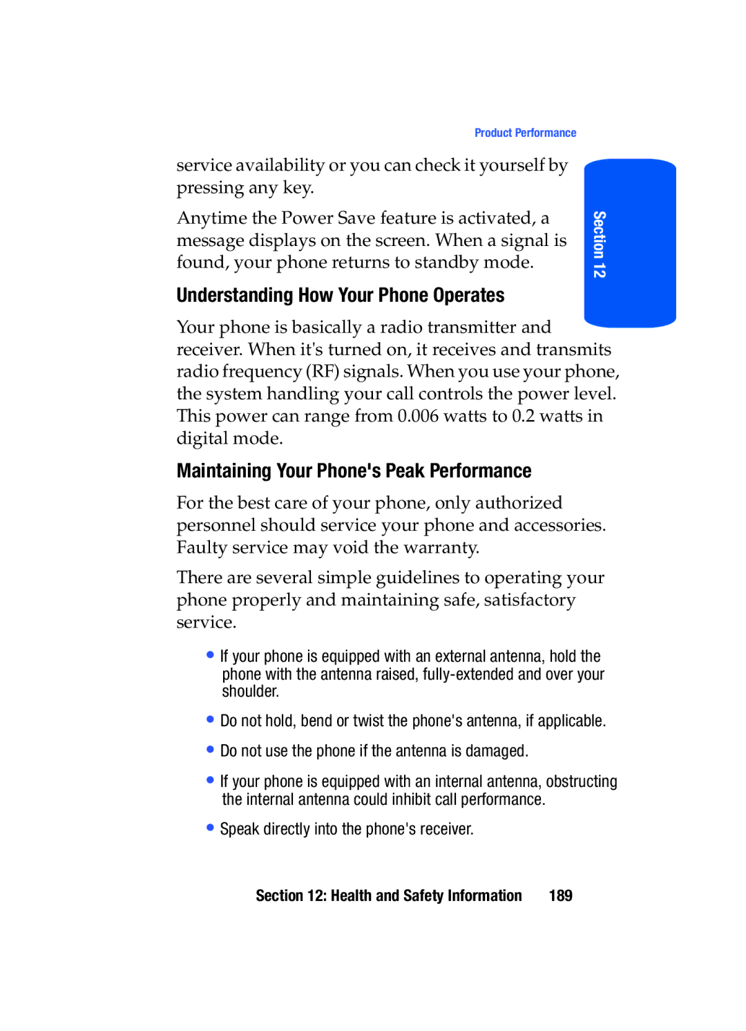 Samsung SGH-T519 manual Understanding How Your Phone Operates, Maintaining Your Phones Peak Performance 