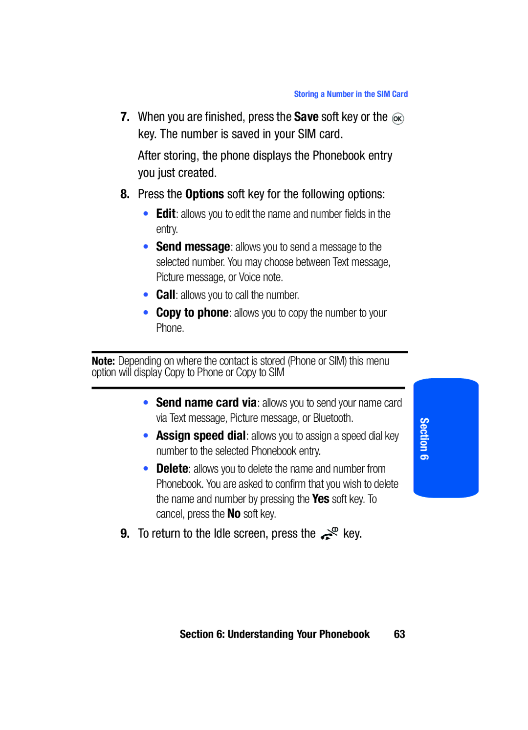 Samsung SGH-T519 manual To return to the Idle screen, press the key 