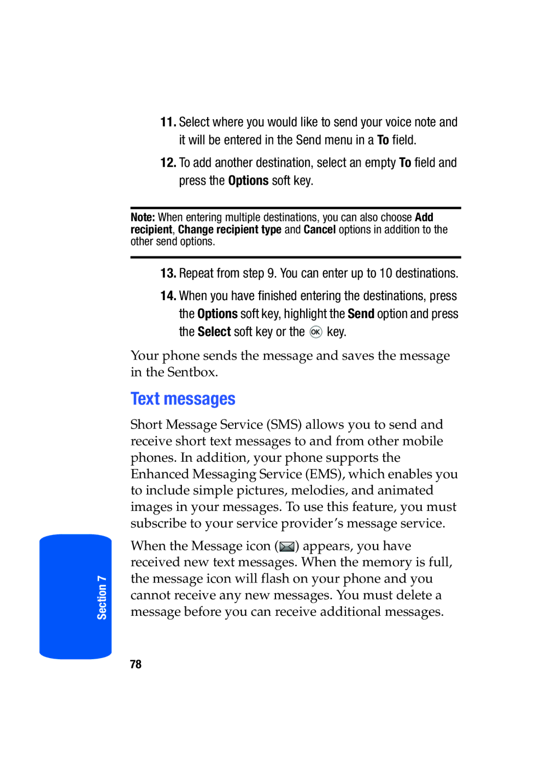 Samsung SGH-T519 manual Text messages 