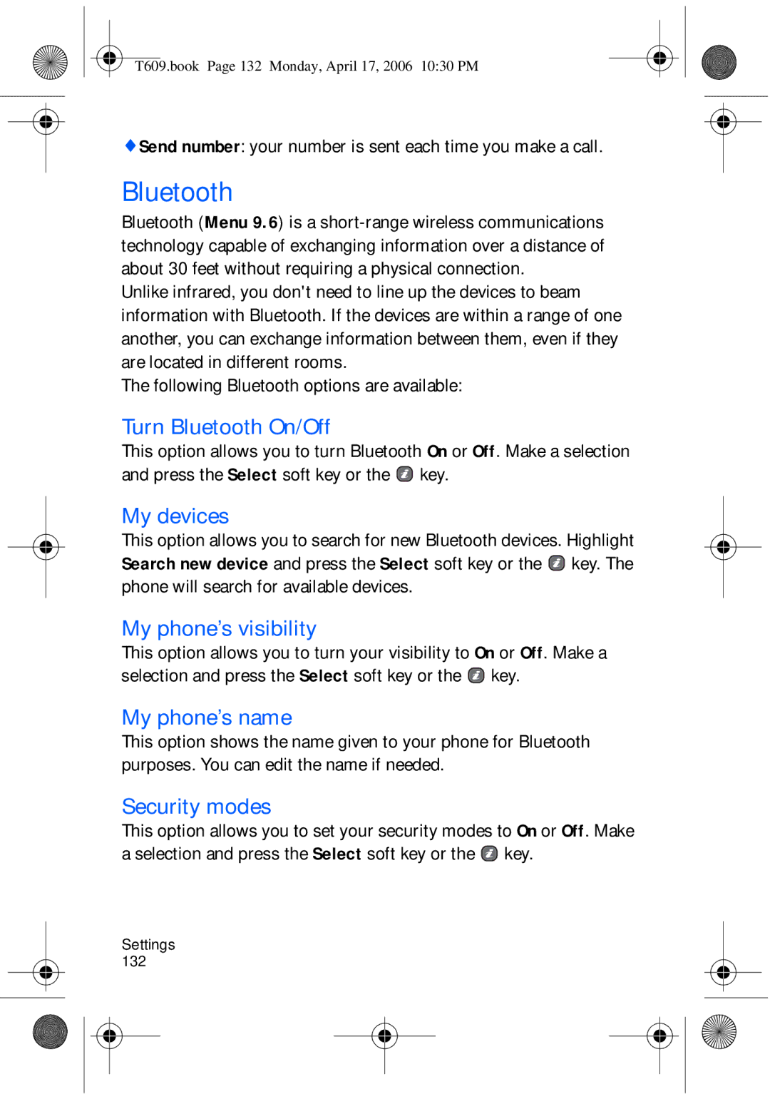 Samsung SGH-t609 manual Bluetooth 