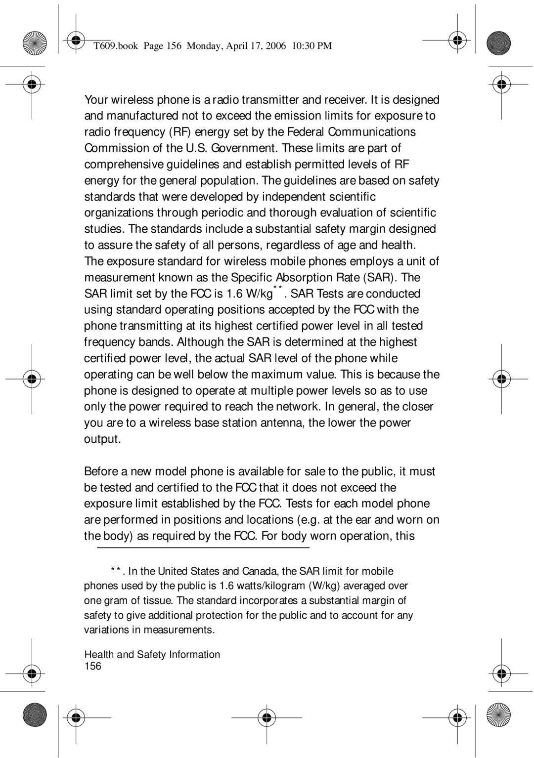 Samsung SGH-t609 manual T609.book Page 156 Monday, April 17, 2006 1030 PM 