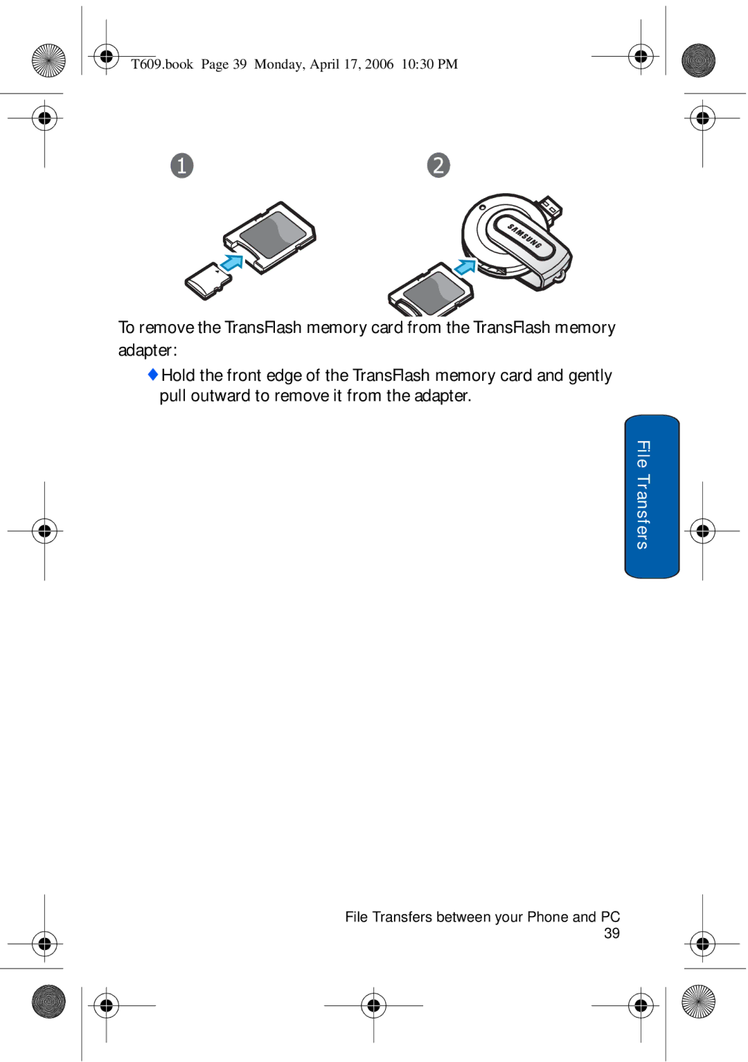 Samsung SGH-t609 manual T609.book Page 39 Monday, April 17, 2006 1030 PM 